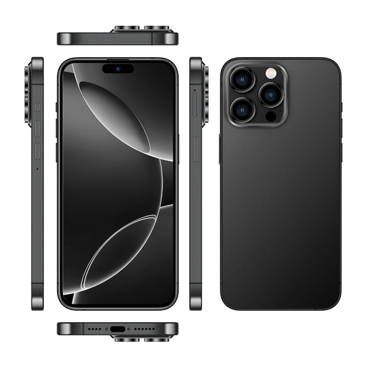 i16 Pro Max / Q5A, 6GB+128GB, 6.5 inch Screen, Face Identification, Android 10 MTK6762 Octa Core, OTG, NFC, Network: 4G, Dual SIM, EU Plug (Black)