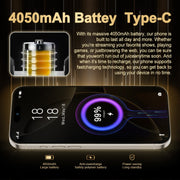 i16 Pro Max / Q5A, 6GB+128GB, 6.5 inch Screen, Face Identification, Android 10 MTK6762 Octa Core, OTG, NFC, Network: 4G, Dual SIM, EU Plug (Black)