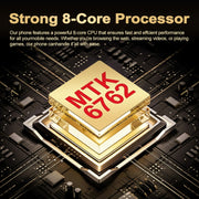 i16 Pro Max / Q5A, 6GB+128GB, 6.5 inch Screen, Face Identification, Android 10 MTK6762 Octa Core, OTG, NFC, Network: 4G, Dual SIM, EU Plug (Gold)