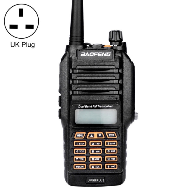 BaoFeng BF-UV9R Plus 10W Water-resistant Dual Band Radio Handheld Antenna Walkie Talkie, UK Plug