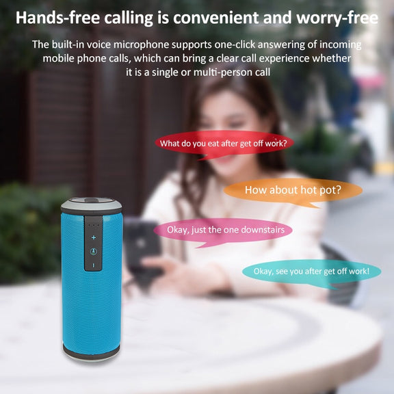 W-KING X6 Portable Water-resistant Bluetooth 4.0 Stereo Speaker(Blue)