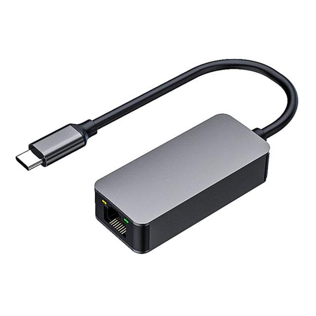 Type-C To 2500Mbps RJ45 Network Card Ethernet Adapter (Grey)