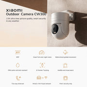 Original Xiaomi CW300 4MP Outdoor Camera IP66 Water-resistant Full Color Night Vision WiFi Camera, US Plug