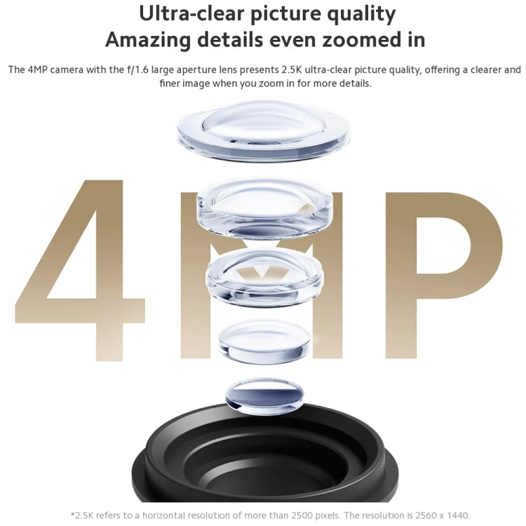 Original Xiaomi CW300 4MP Outdoor Camera IP66 Water-resistant Full Color Night Vision WiFi Camera, US Plug