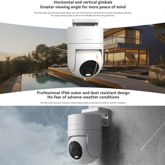 Original Xiaomi CW300 4MP Outdoor Camera IP66 Water-resistant Full Color Night Vision WiFi Camera, US Plug