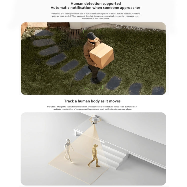Original Xiaomi CW300 4MP Outdoor Camera IP66 Water-resistant Full Color Night Vision WiFi Camera, US Plug