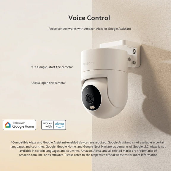 Original Xiaomi CW300 4MP Outdoor Camera IP66 Water-resistant Full Color Night Vision WiFi Camera, US Plug