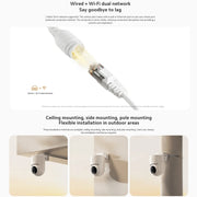 Original Xiaomi CW300 4MP Outdoor Camera IP66 Water-resistant Full Color Night Vision WiFi Camera, US Plug