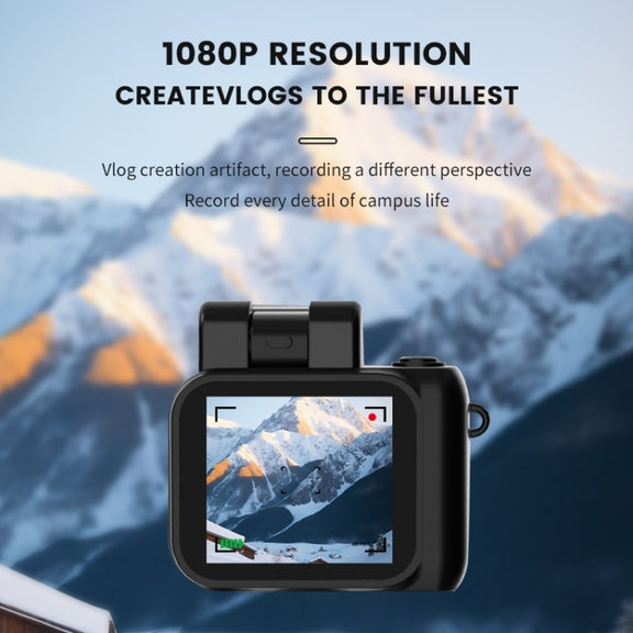 Y4000 Mini Camera 1080P HD Digital Camera with Screen Portable Retro Travel Vlog Student Small Camcorder (Black)