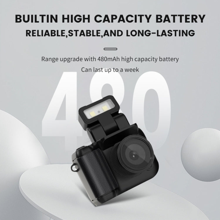 Y4000 Mini Camera 1080P HD Digital Camera with Screen Portable Retro Travel Vlog Student Small Camcorder (Black)