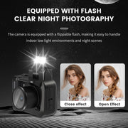 Y4000 Mini Camera 1080P HD Digital Camera with Screen Portable Retro Travel Vlog Student Small Camcorder (Black)