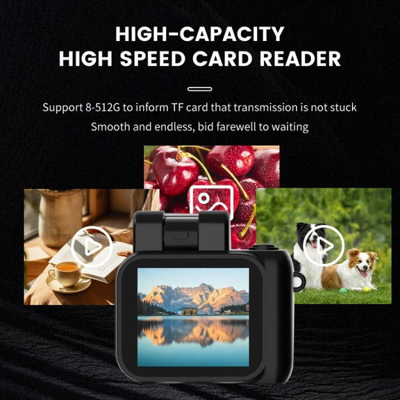 Y4000 Mini Camera 1080P HD Digital Camera with Screen Portable Retro Travel Vlog Student Small Camcorder (Black)