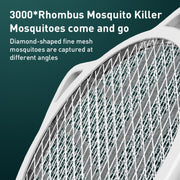 Cat Ear Rotary Electric Mosquito Swatter (White)