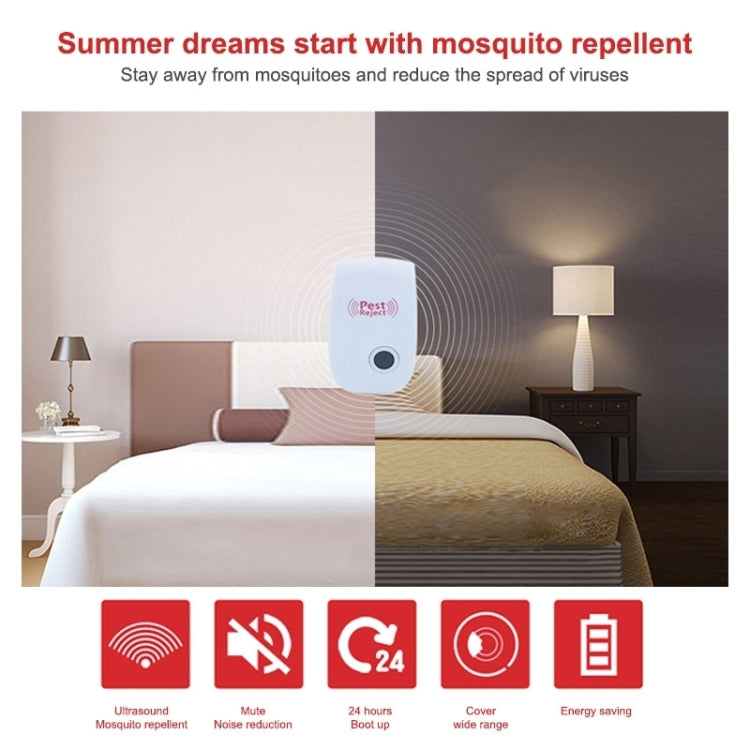 6pcs/Pack Ultrasonic Electronic Cockroach Mosquito Pest Reject Repeller, UK Plug