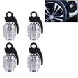 4 PCS Universal Car Tire Valve Caps(Silver) - Tire Valve Caps by PMC TechLife | Online Shopping South Africa | PMC TechLife | Buy Now Pay Later Mobicred