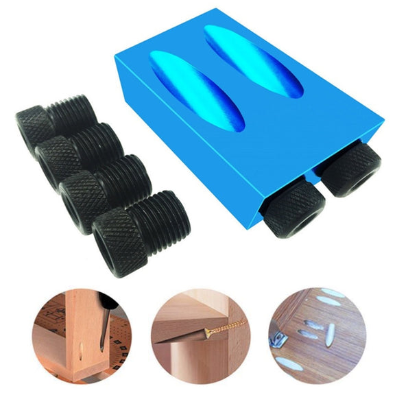 15 Degree Angular Oblique Aluminum Alloy Woodworking Hole Locator