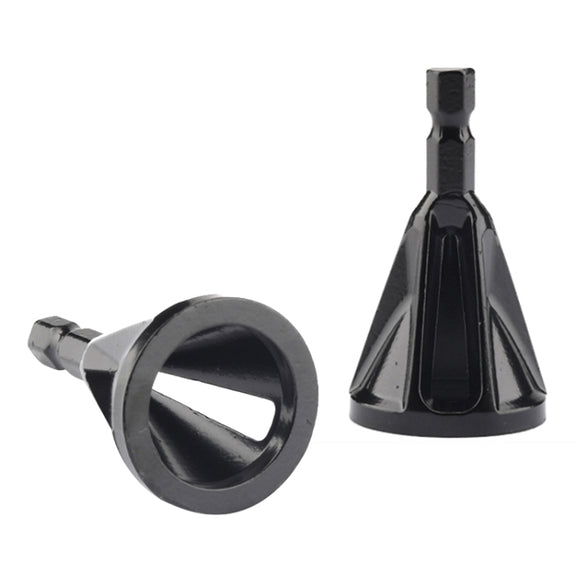 Chamfer Stainless Steel Deburring External Chamfer Tool Hexagonal Handle Three-slot Chamfer (Black)