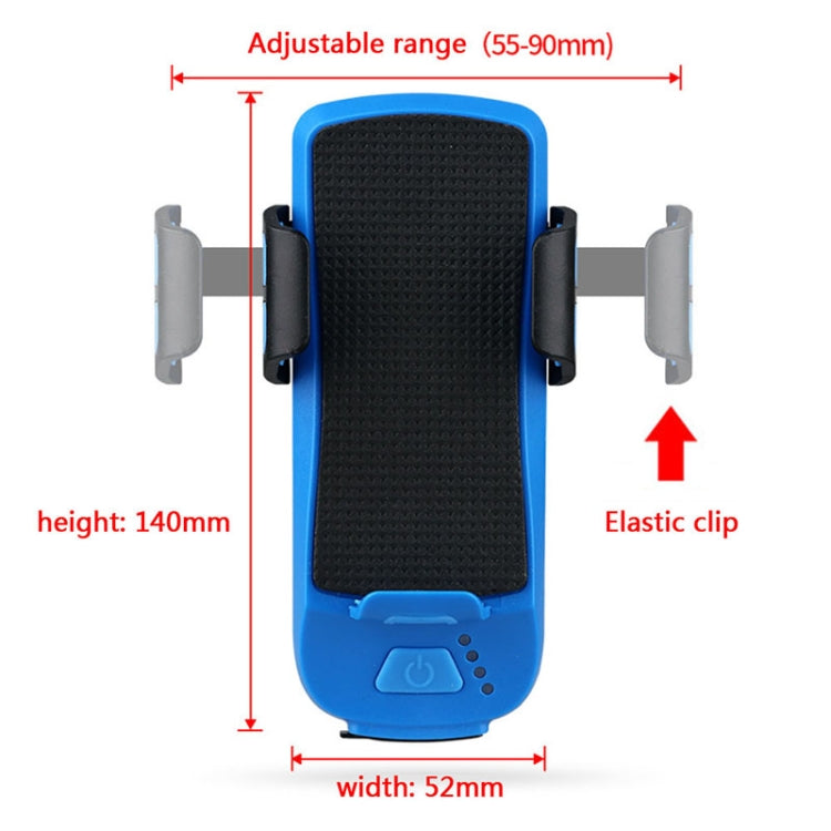 Multifunction 4  in 1 Phone Holder Bicycle Bell Cycling Lamp Flashlight(Red)