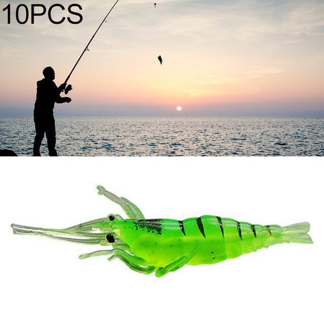 10 PCS 4cm Fishing Soft Bait Lures Popper Poper Baits (Green)
