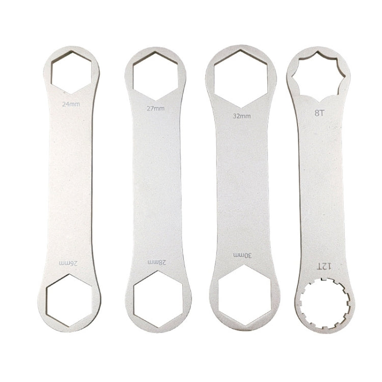BIKERSAY BT050B Multifunctional Stainless Steel Bicycle Fork Wrench Double Head Spanner