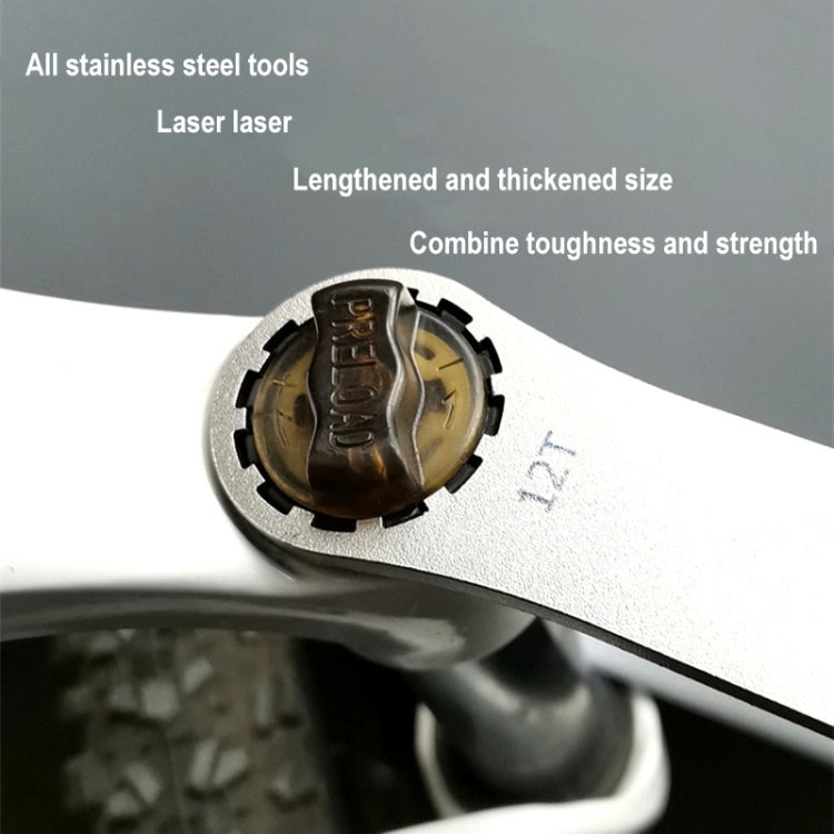 BIKERSAY BT050C Multifunctional Stainless Steel Bicycle Fork Wrench Double Head Spanner
