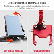BIKERSAY MP008 Bike Motorcycle Aluminum Alloy Phone Holder Handlebar Clips (Titanium Color)