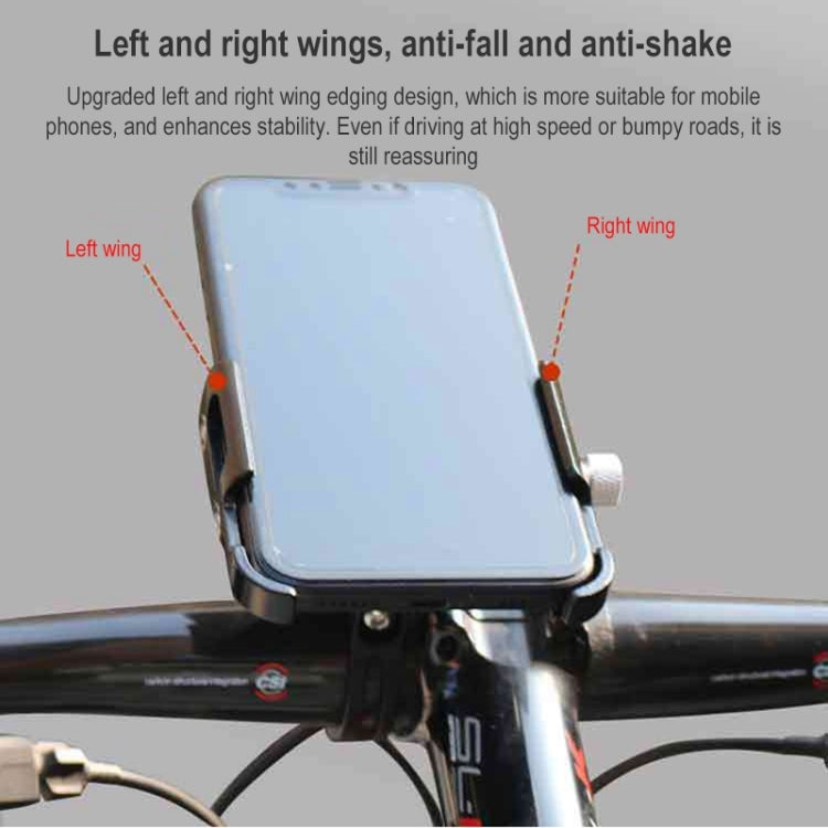 BIKERSAY MP008 Bike Motorcycle Aluminum Alloy Phone Holder Handlebar Clips (Red)