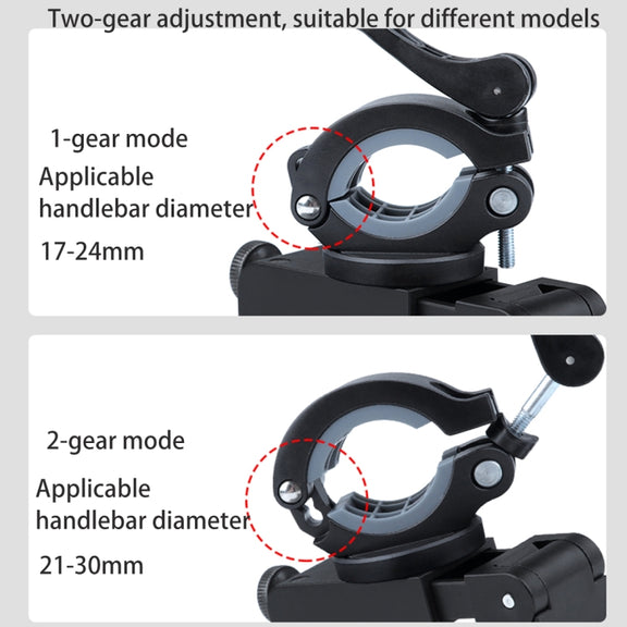 Rotatable PVC Motorcycle Bicycle Handlebar Mount Mobile Phone Holder (Black)