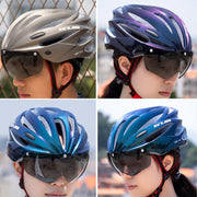 GUB K80 Plus Bike Helmet With Visor And Goggles(Gradient Blue)