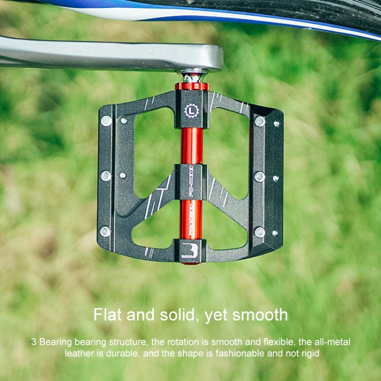PROMEND PD-M88 1 Pair Mountain Bicycle Aluminum Alloy 3-Bearings Pedals (Black)