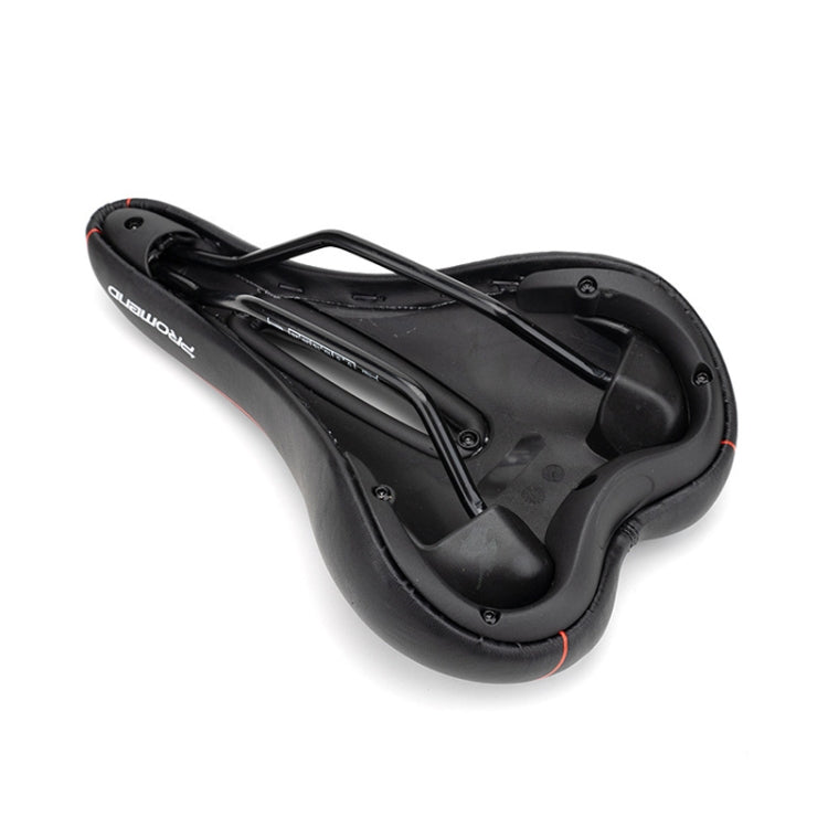 PROMEND SD-565 Hollow Breathable Silicone Bicycle Saddle (Black Red)