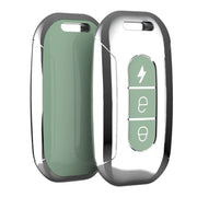 Electric Vehicle Key Electroplated TPU Case For AIMA C (Green)
