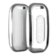 Electric Vehicle Key Electroplated TPU Case For AIMA C (White) - Car Key Cases by PMC TechLife | Online Shopping South Africa | PMC TechLife | Buy Now Pay Later Mobicred