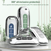 Electric Vehicle Key Electroplated TPU Case For AIMA C (Green)