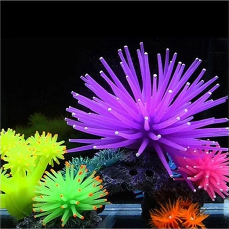 Aquarium Articles Decoration TPR Simulation Sea Urchin Ball Coral with Point, Size: M, Diameter: 10cm(Pink)