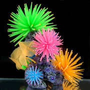 Aquarium Articles Decoration TPR Simulation Sea Urchin Ball Coral with Point, Size: M, Diameter: 10cm(Orange)