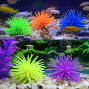 Aquarium Articles Decoration TPR Simulation Sea Urchin Ball Coral with Point, Size: M, Diameter: 10cm(Green)
