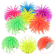 Aquarium Articles Decoration TPR Simulation Sea Urchin Ball Coral with Point, Size: L, Diameter: 13cm(Pink)