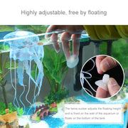 Aquarium Articles Decoration Silicone Simulation Fluorescent Sucker Jellyfish, Size: 5*17cm(Orange)