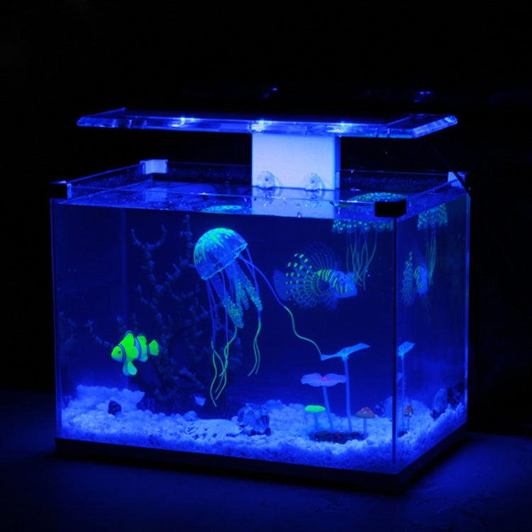 Aquarium Articles Decoration Silicone Simulation Fluorescent Sucker Jellyfish, Size: 5*17cm(Pink)