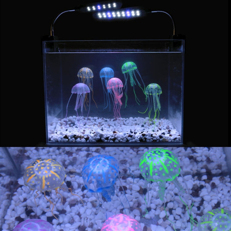 Aquarium Articles Decoration Silicone Simulation Fluorescent Sucker Jellyfish, Size: 5*17cm(Pink)