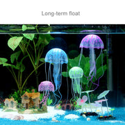 Aquarium Articles Decoration Silicone Simulation Fluorescent Sucker Jellyfish, Size: 8*20cm(Green)