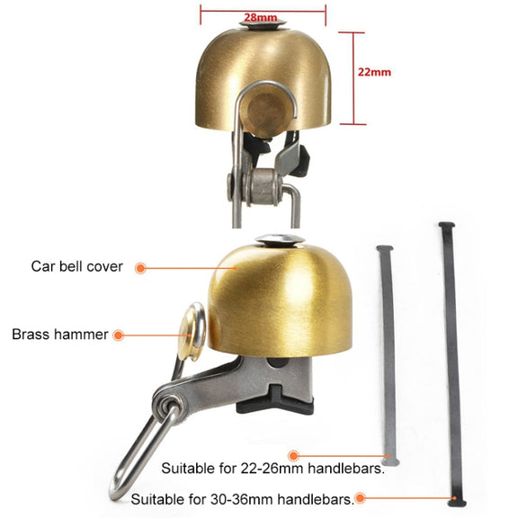 Bicycle Bell Retro Copper Bell Cycling Accessories (Gold)