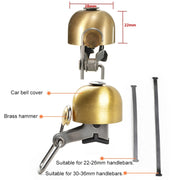 Bicycle Bell Retro Copper Bell Cycling Accessories (Silver)