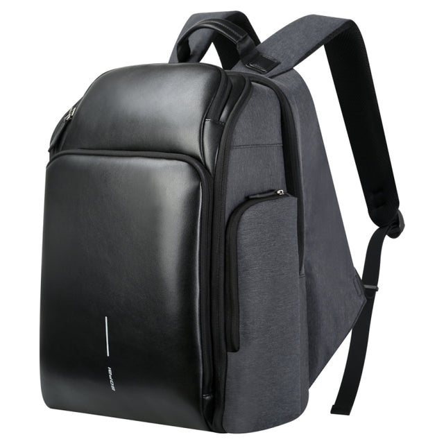 Bopai 851-010128 Business Anti-theft Water-resistant Large Capacity Double Shoulder Bag,with USB Charging Port, Size: 34x19x43cm (Black)