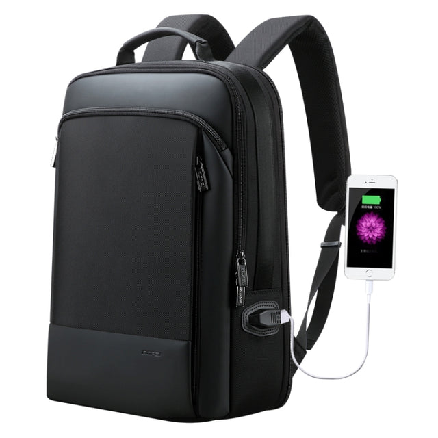 Bopai 61-07311 Large Capacity Anti-theft Water-resistant Backpack Laptop Tablet Bag for 15.6 inch and Below, External  USB Charging Port(Black)