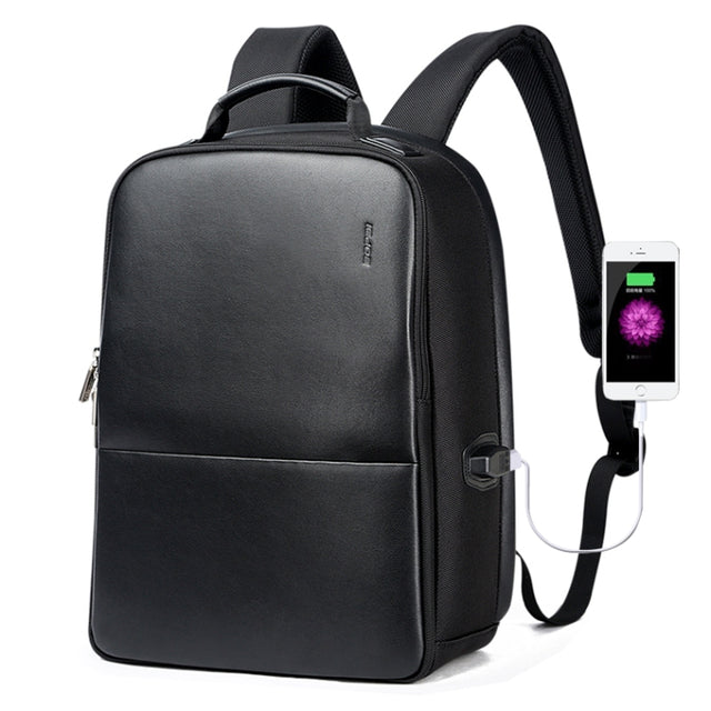 Bopai 751-006431 Business Water-resistant Anti-theft Large Capacity Double Shoulder Bag,with USB Charging Port, Size: 27x16.5x40cm (Black)
