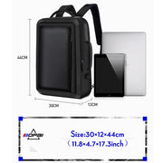 Bopai 751-006551 Large Capacity Business Casual Breathable Laptop Backpack with External USB Interface, Size: 30 x 12 x 44cm(Black)