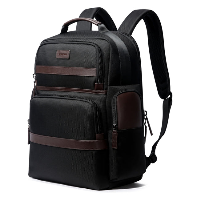 Bopai 751-007301 Business Anti-theft Water-resistant Large Capacity Double Shoulder Bag,with USB Charging Port, Size: 28x19x42cm(Black)