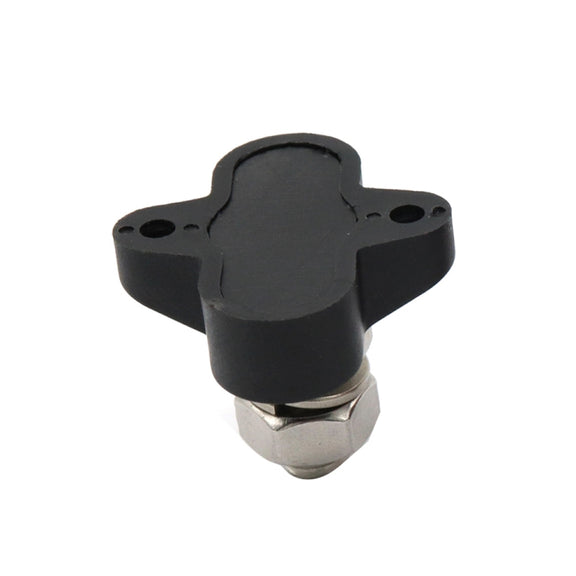 Single Heavy-Duty Terminal Studs Black  M10 Bus Bar for Car / RV / Boat
